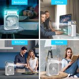 Portable Evaporative Air Cooler Fan with Humidifier, USB Rechargeable Mini Air Conditioner, Multi-Speed Cooling Fan with LED Indicators & Carry Handle